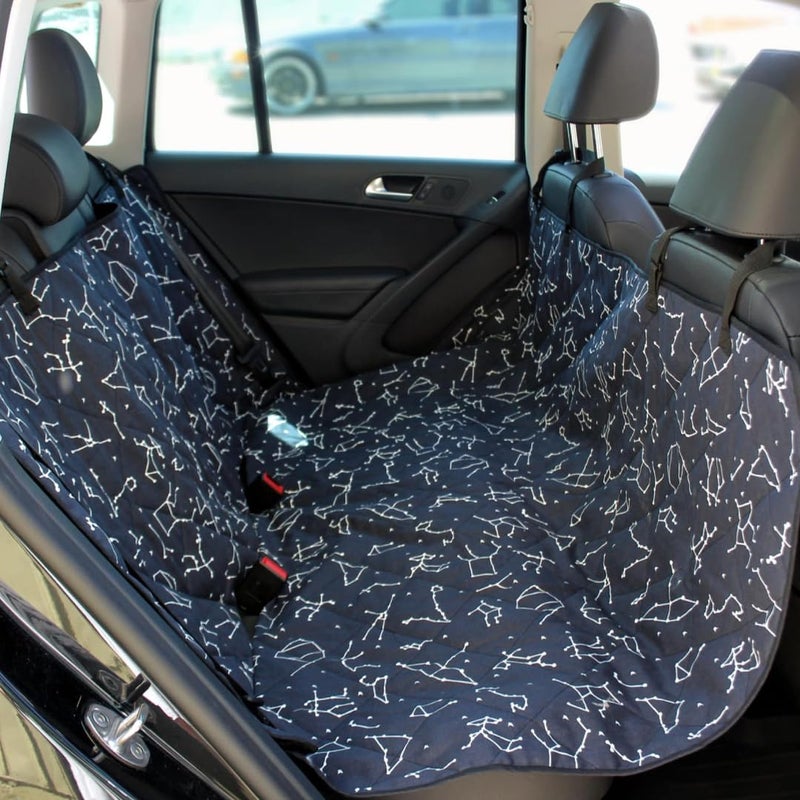 Molly Mutt 3-in-1 Back Seat Cover for Dogs, 100% Cotton Canvas Back Seat Hammock with Headrest Straps, Belt Slots, & Anchors, Non-Skid Cargo Area Cover, Machine Washable, No Harmful Chemicals, 56"x56" - Image 1